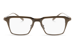 Shop AKONI Swift Square Eyeglasses in Gold online.
