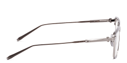 Shop AKONI Swift Square Eyeglasses in Silver online.