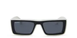 Shop OFF WHITE Unisex Rectangle Sunglasses in White online.