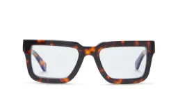 Shop OFF WHITE Unisex Square Eyeglasses in Havana online.