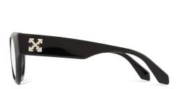 Shop OFF WHITE Unisex Round Eyeglasses in Black online.