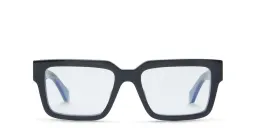 Shop OFF WHITE Unisex Square Eyeglasses in Black online.