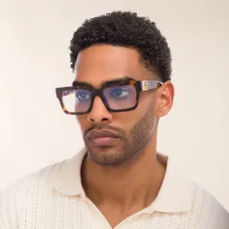 Shop OFF WHITE Unisex Square Eyeglasses in Havana online.