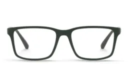 Shop Emporio Armani Kids Rectangle Eyeglasses in Green online.
