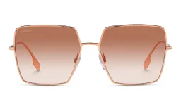 Shop BURBERRY Oversized Square Sunglasses in Rose Gold online.