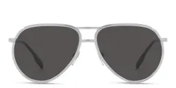 Shop BURBERRY Pilot Sunglasses in Silver online.