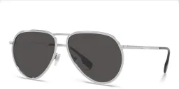 Shop BURBERRY Pilot Sunglasses in Silver online.