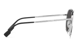 Shop BURBERRY Pilot Sunglasses in Silver online.