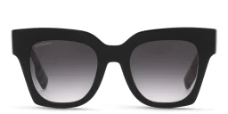 Shop BURBERRY Square Sunglasses in Black online.