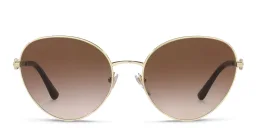 Shop BVLGARI Cat Eye Sunglasses in Pale Gold online.