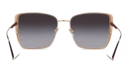 Shop BVLGARI Square Sunglasses in Black online.
