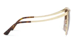 Shop BVLGARI Butterfly Sunglasses in Pale Gold online.