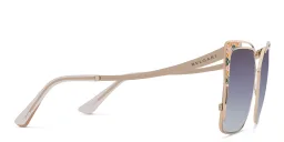 Shop BVLGARI MAGRABi Exclusive Cat Eye Sunglasses in Pink Gold online.