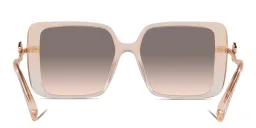 Shop BVLGARI Oversized Square Sunglasses in Rose Gold online.
