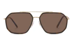 Shop Dolce & Gabbana Pilot Sunglasses in Gold online.