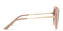 Shop Dolce & Gabbana Cat Eye Sunglasses in Nude online.