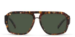 Shop Dolce & Gabbana Pilot Sunglasses in Red Havana online.
