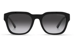 Shop Emporio Armani Square Sunglasses in Shiny Black online.