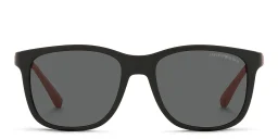 Shop Emporio Armani Kids Pillow Sunglasses in Matte Black online.