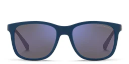 Shop Emporio Armani Kids Pillow Sunglasses in Matte Blue online.
