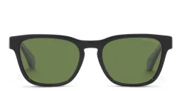 Shop GIORGIO ARMANI Square Sunglasses in Black online.