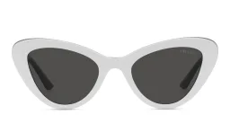 Shop PRADA Cat-Eye Sunglasses in White online.