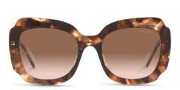 Shop PRADA Irregular Sunglasses in Havana online.