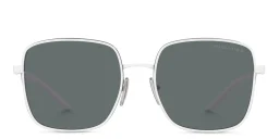 Shop PRADA Oversized Square Sunglasses in White online.