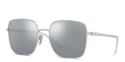 Shop PRADA Oversized Square Sunglasses in Silver online.