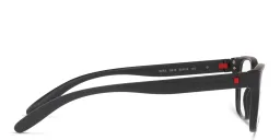 Shop BVLGARI Wide Rectangle Eyeglasses in Matte Black online.