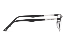 Shop Emporio Armani Pillow Eyeglasses in Matte Black online.