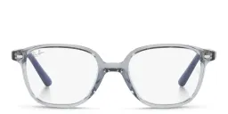 Shop Ray-Ban Junior Kids Square Eyeglasses in Transparent Blue online.