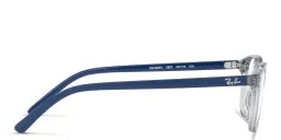 Shop Ray-Ban Junior Kids Square Eyeglasses in Transparent Blue online.