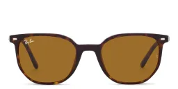 Shop Ray-Ban Elliot Unisex Square Sunglasses in Havana online.
