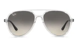 Shop Ray-Ban Unisex Pilot Sunglasses in Transparent online.