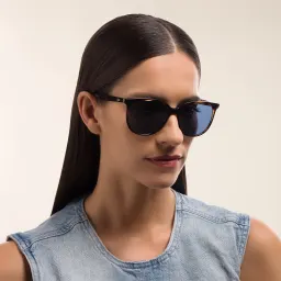 Shop Ray-Ban Square Sunglasses in Havana online.