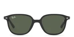 Shop Ray-Ban Junior Leonard Kids Square Sunglasses in Black online.