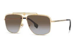 Shop VERSACE Aviator Sunglasses in Gold online.