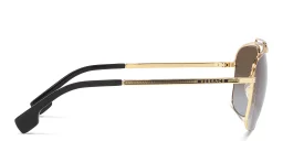 Shop VERSACE Aviator Sunglasses in Gold online.