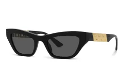 Shop VERSACE Cat-Eye Sunglasses in Black online.