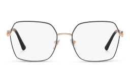 Shop BVLGARI Square Eyeglasses in Black online.