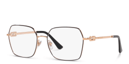 Shop BVLGARI Square Eyeglasses in Black online.