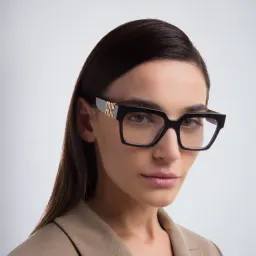 تسوق نظارة طبية بإطار مربع ميو ميو بلون أسود أونلاين.