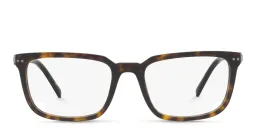 Shop PRADA Wide Rectangle Eyeglasses in Tortoise online.