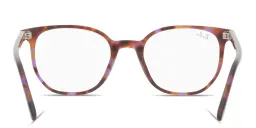 Shop Ray-Ban Elliot Optics Unisex Irregular Eyeglasses in Brown & Violet Havana online.