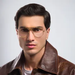 Shop Ray-Ban Unisex Wide Pilot Eyeglasses in Gold online.