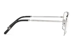 Shop Ray-Ban New Caravan Unisex Wide Square Eyeglasses in Silver online.
