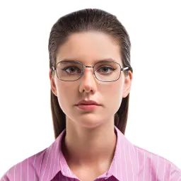 Shop Ray-Ban Unisex Rectangle Eyeglasses in Gunmetal online.