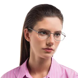 Shop Ray-Ban Unisex Rectangle Eyeglasses in Gunmetal online.