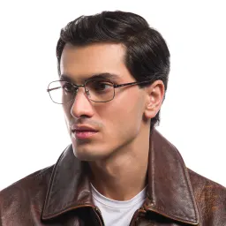 Shop Ray-Ban Unisex Rectangle Eyeglasses in Gunmetal online.